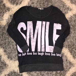 Gray Loose Long sleeve Top